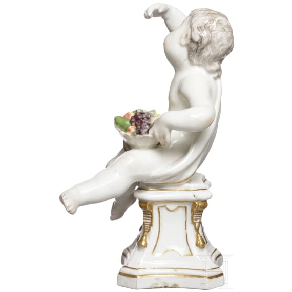 Porzellanfigur eines Knaben, deutsch, 18. Jhdt.