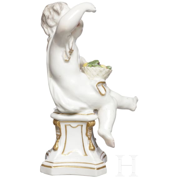 Porzellanfigur eines Knaben, deutsch, 18. Jhdt.