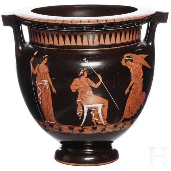 Vase im attischen Stil, Wiener Porzellanmanufaktur, um 1860