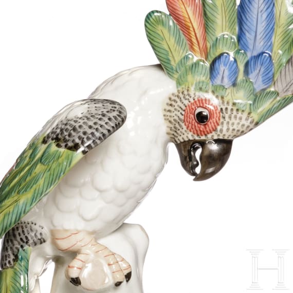 Ein Paar Porzellanfiguren, "Kakadus", Nymphenburg, 20. Jhdt.