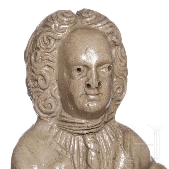 Barocker Kerzenhalter in Form eines Mannes, 17. Jhdt.