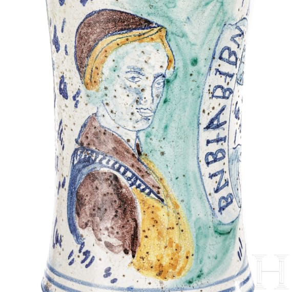 Majolica Albarello, Italien, 18. Jhdt.