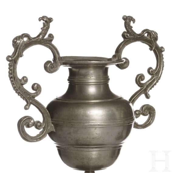 Ein Paar Altarvasen aus Zinn, Augsburg, um 1720