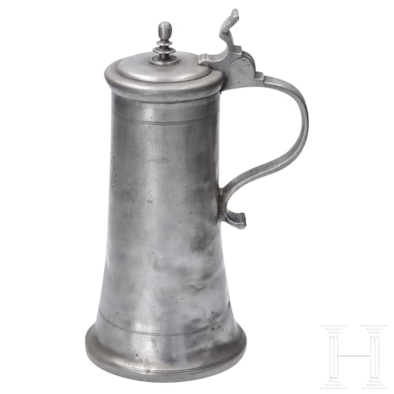 Zwei Stitzen aus Zinn, s&uuml;ddeutsch, datiert 1718 und 1751