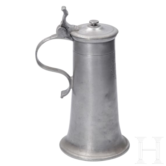 Zwei Stitzen aus Zinn, s&uuml;ddeutsch, datiert 1718 und 1751