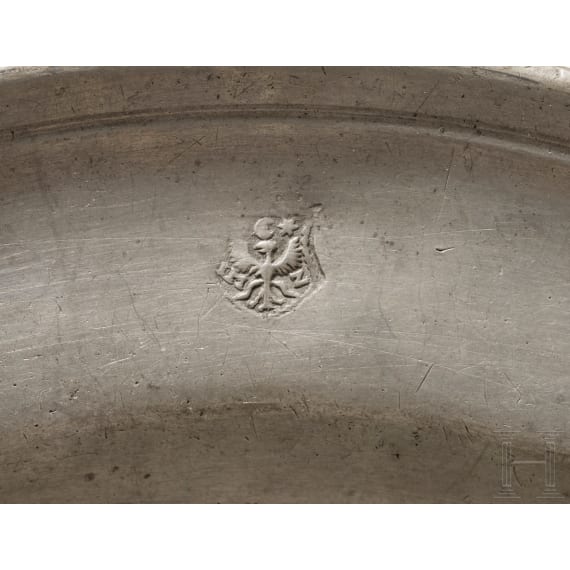 F&uuml;nf Zinnplatten, Frankfurt/Bauzen, 2. H&auml;lfte 18. Jhdt.