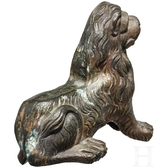 Leuchterfu&szlig; in L&ouml;wenform, s&uuml;deurop&auml;isch, 17. Jhdt.