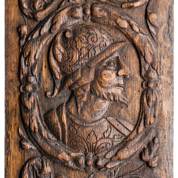 A French wooden panel, 17th century