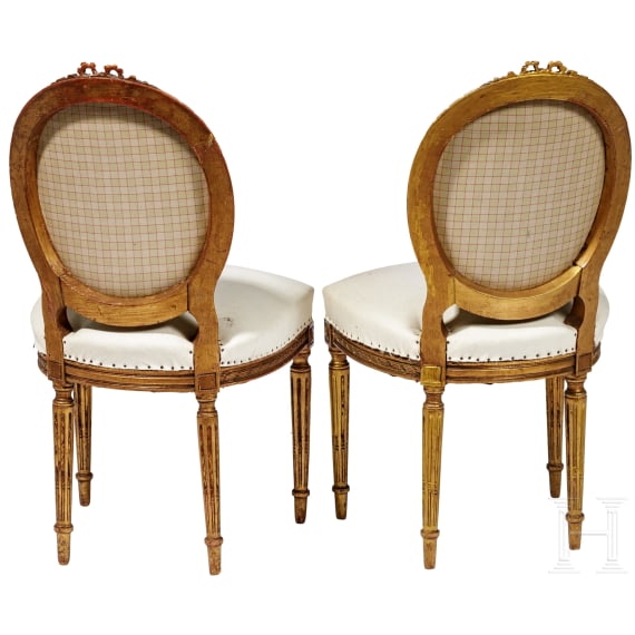 Ein Paar Salonst&uuml;hle im Louis XVI-Stil, deutsch, 20. Jhdt.