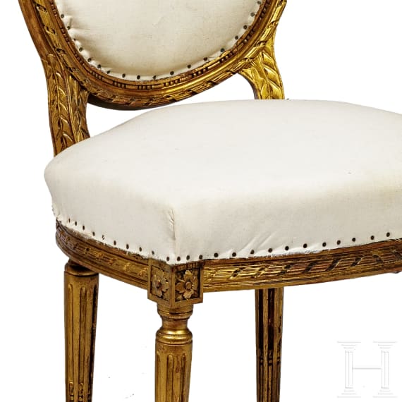 Ein Paar Salonstühle im Louis XVI-Stil, deutsch, 20. Jhdt.
