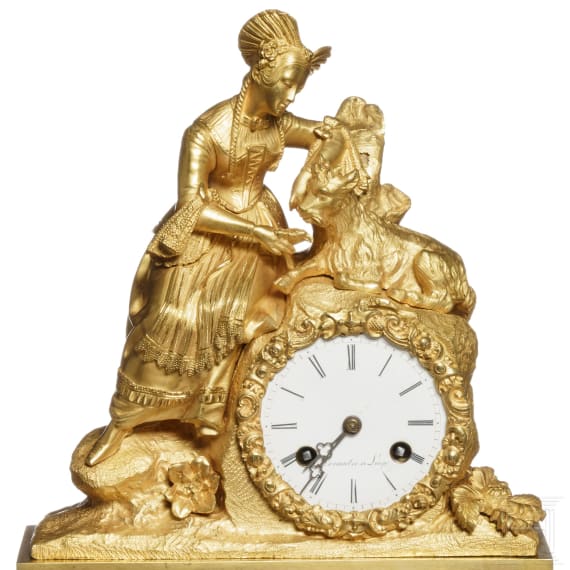 Empire-Pendeluhr, Frankreich, Uhrwerk Belgien, um 1820