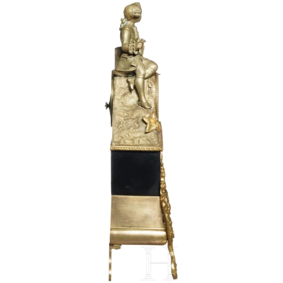 Kaminuhr mit Kavalier, Frankreich, um 1820