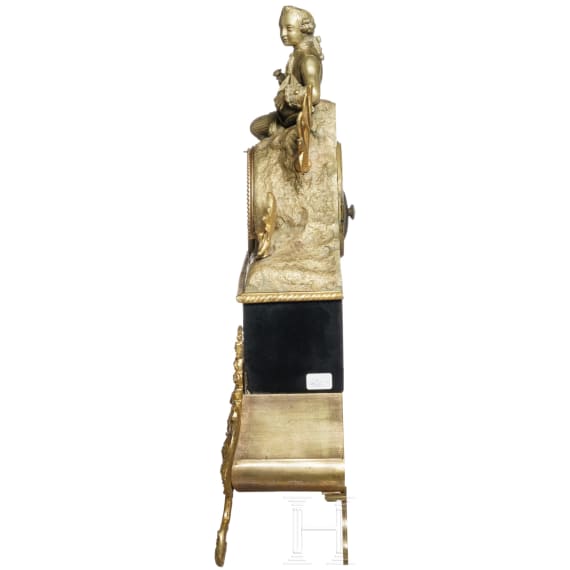 Kaminuhr mit Kavalier, Frankreich, um 1820