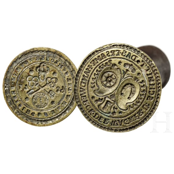 Two German guild seals, 18th century