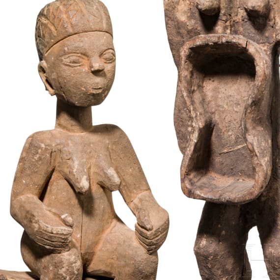 Zwei Figuren aus Holz, Afrika