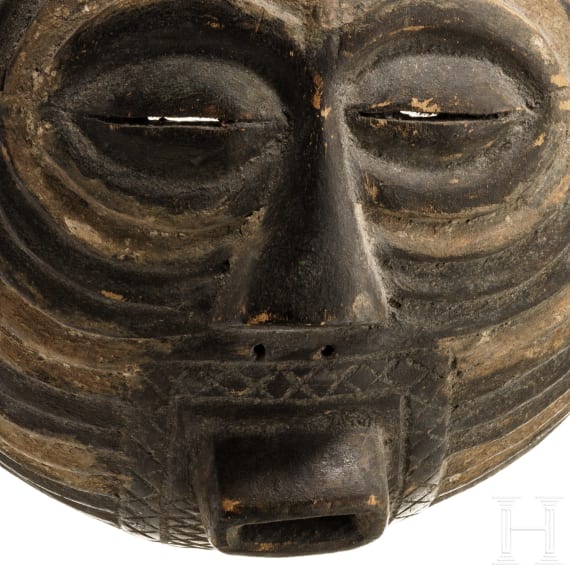 Runde Kifwebe-Maske der Luba, Kongo