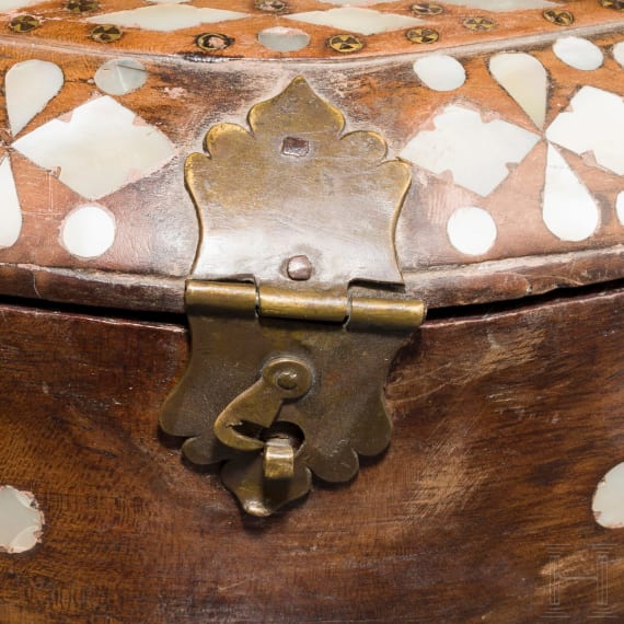 A mother-of-pearl inlaid box, Ottoman, 19th century