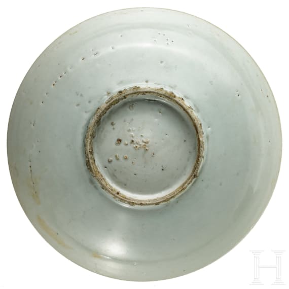 Teller mit Blau-Wei&szlig;-Dekoration, China, 18. - 19. Jhdt.
