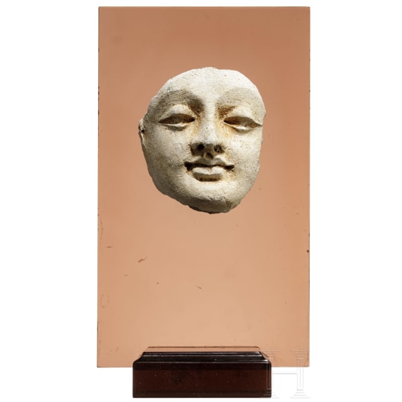 Ausdrucksstarkes Gesicht des Buddha, Ghandara, 5. - 8. Jhdt.