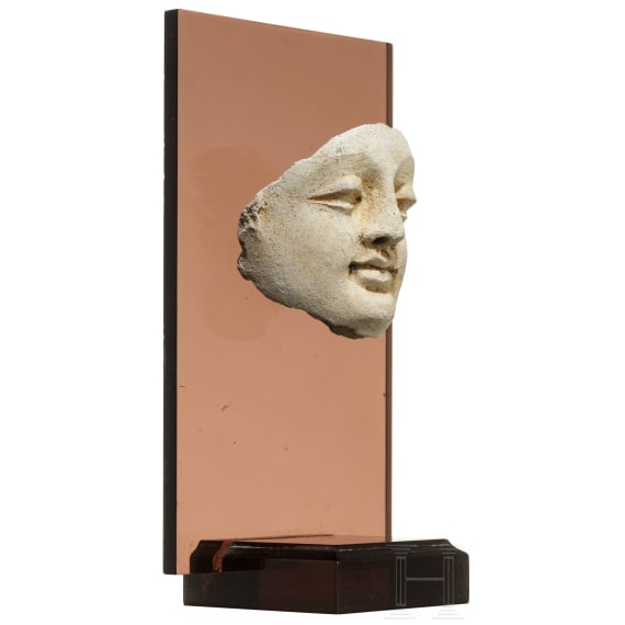 Ausdrucksstarkes Gesicht des Buddha, Ghandara, 5. - 8. Jhdt.