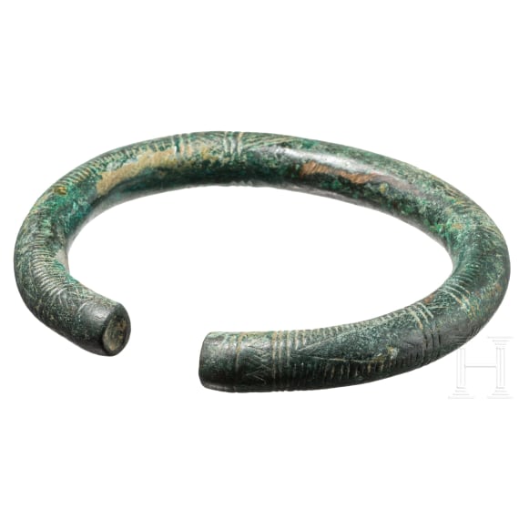 A massive Luristan bracelet, 10th - 9th century B.C.