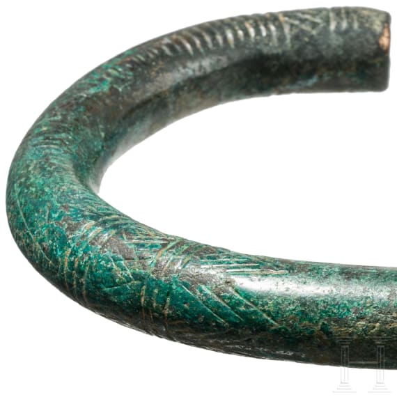 A massive Luristan bracelet, 10th - 9th century B.C.