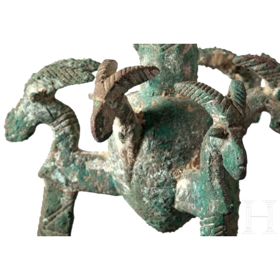 Kleine Vase mit sechs Widderköpfen, Luristan, 10. - 9. Jhdt. v. Chr.