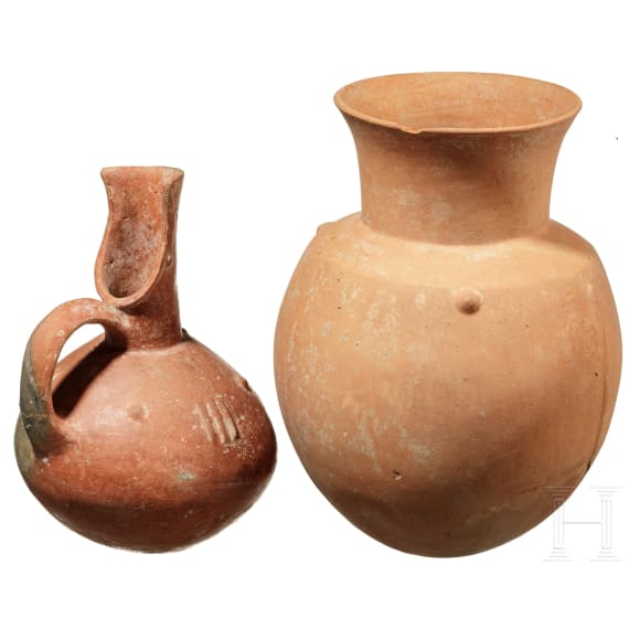 Zwei Keramikgef&auml;&szlig;e, anatolische Bronzezeit, 2. Jtsd. v. Chr.