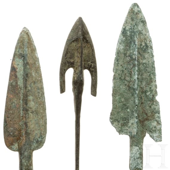 Sieben Pfeilspitzen, Bronze, Vorderasien, ca. 1000 v. Chr.