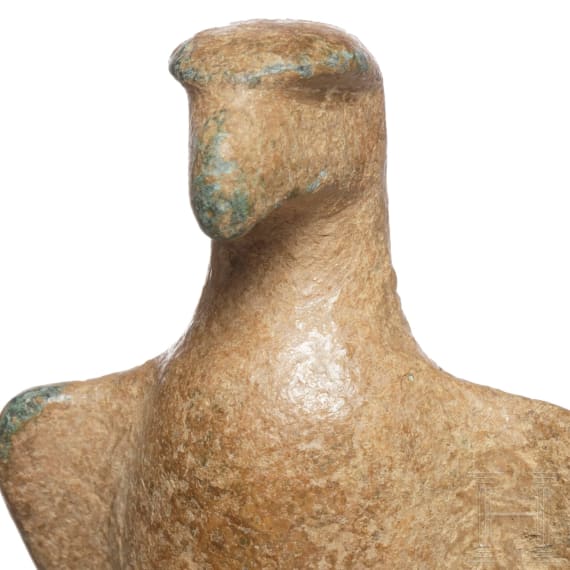 Stilvolle bronzene Adlerminiatur, römisch, 2. - 3. Jhdt.