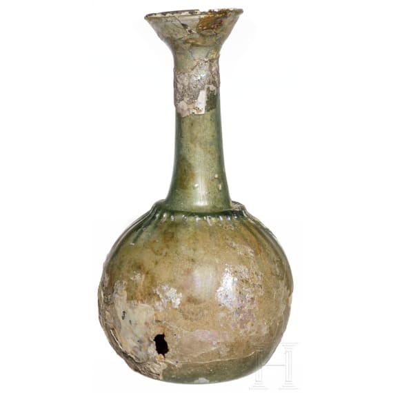 A Roman glass aryballos from the Moshe Dayan collection, 1st - 3rd century