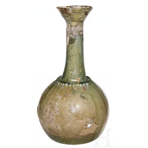 Glasaryballos aus der Sammlung Moshe Dayan, römisch, 1. - 3. Jhdt.