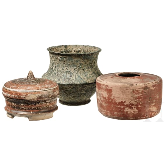 Three Roman table vessels, 1st century B.C. - 3rd century A.D.
