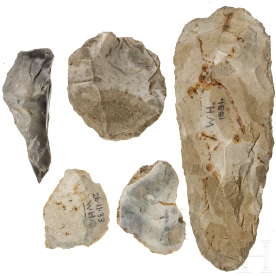 Five German stone artefacts