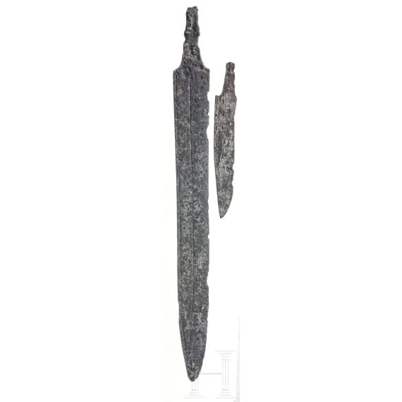 Merowingischer Sax mit Beiklinge, 6. Jhdt.