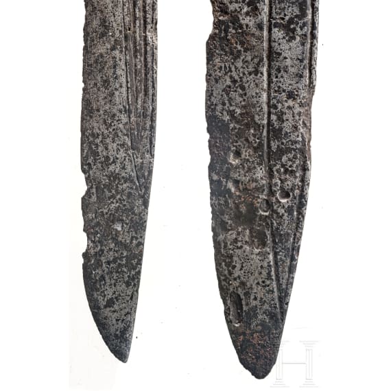 Merowingischer Sax mit Beiklinge, 6. Jhdt.