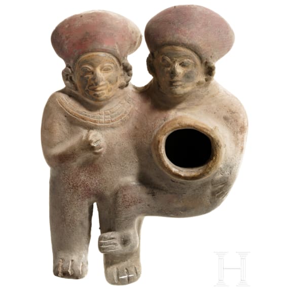 An Ecuadorian figural vessel, Jama-Coaque Culture, circa 500 B.C. - 500 A.D.