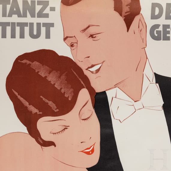 Willi Engelhardt - Plakat "Mary Steininger - Marienplatz M&uuml;nchen - Das Tanzinstitut der guten Gesellschaft"