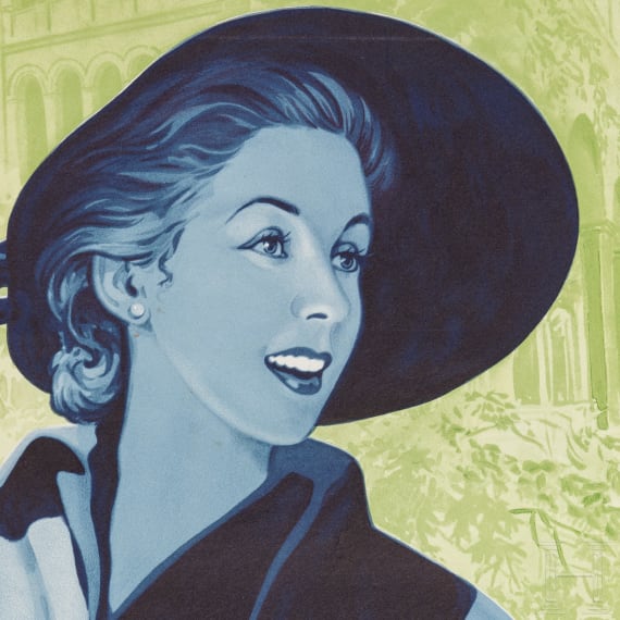 Willi Engelhardt - Plakat "Bad Kissingen - heilt und verj&uuml;ngt", 1936