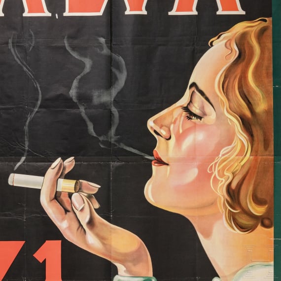 Willi Engelhardt - Plakat f&uuml;r Litfa&szlig;s&auml;ulen "Alva - 3/1/3 Aegypter Format", Martin Brinkmann, Bremen