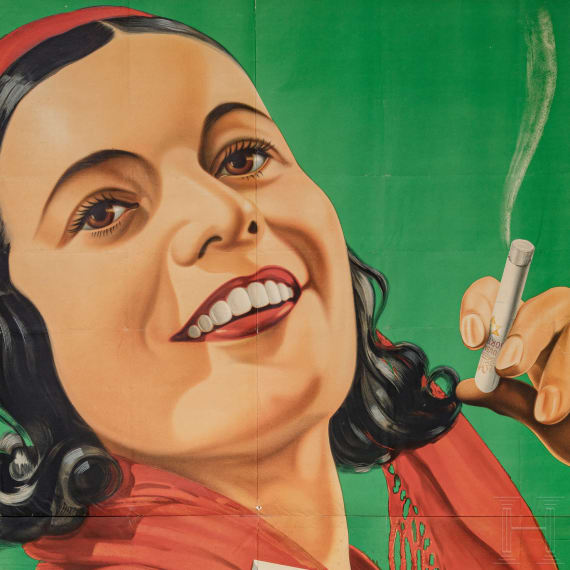 Willi Engelhardt - Plakat f&uuml;r Litfa&szlig;s&auml;ulen "Bulgaria Sport", Reemtsma Zigarettenfabrik, Dresden
