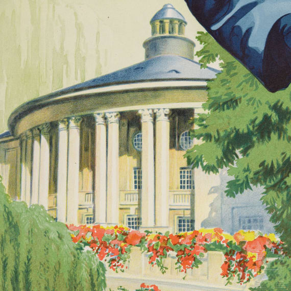Willi Engelhardt - an advertising poster "Bad Kissingen - heilt und verj&uuml;ngt", 1936