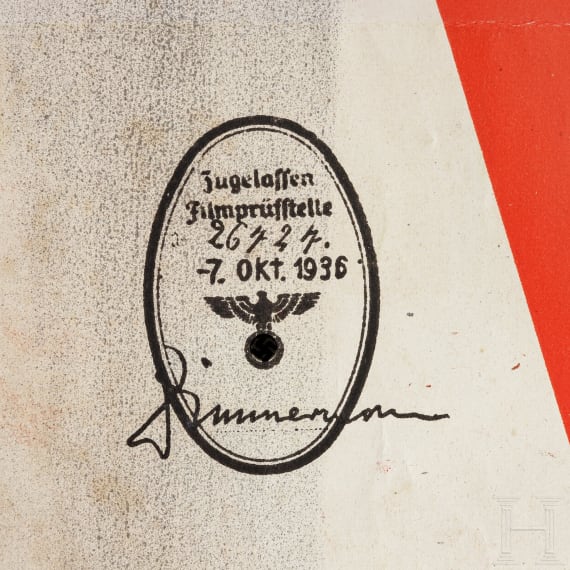 Willi Engelhardt - a movie poster for "Hummel Hummel", on the back with a drawing, 1936