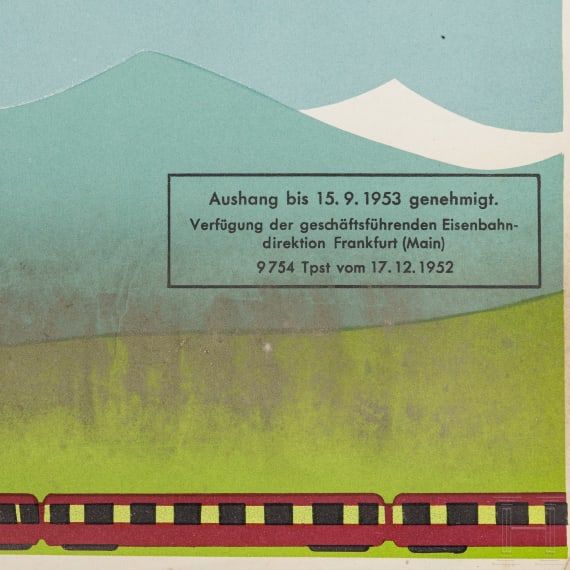 Arthur Zelger - Plakat "... und in die Ferien wieder mit der Touropa", 1952