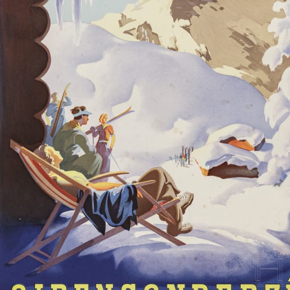 Otto Ottler - Plakat f&uuml;r "DER Touristik - Alpensonderz&uuml;ge", 1950