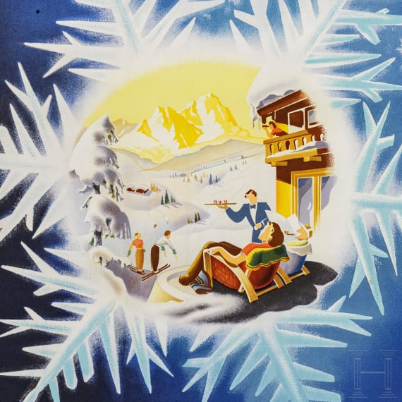 Stampfl M&uuml;nchen - Plakat "DER Touristik - Mit dem Ferienexpress in die Alpen und in den Schwarzwald", 1955