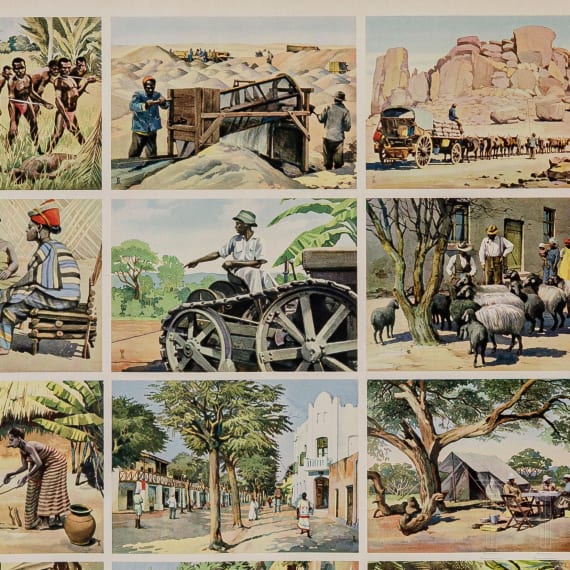 Willi Engelhardt - zwei Bilderfolgen-Plakate "Impressionen aus Afrika"