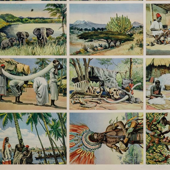 Willi Engelhardt - zwei Bilderfolgen-Plakate "Impressionen aus Afrika"