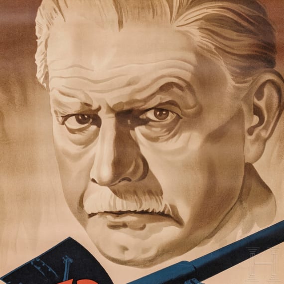 Willi Engelhardt - seltenes Filmplakat zu "13 Mann und eine Kanone", 1938