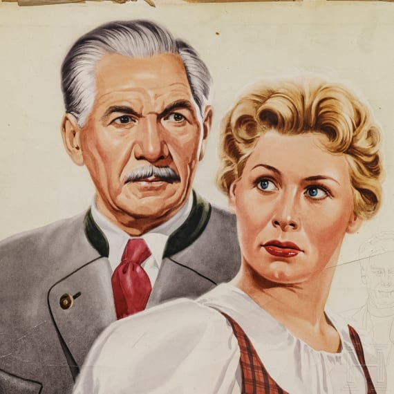 Willi Engelhardt - Gouache-Plakatentwurf f&uuml;r einen Heimatfilm mit Paul H&ouml;rbiger, 1940er - 1960er Jahre